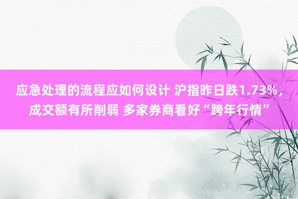 应急处理的流程应如何设计 沪指昨日跌1.73%，成交额有所削弱 多家券商看好“跨年行情”