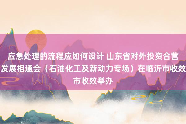 应急处理的流程应如何设计 山东省对外投资合营协同发展相通会（石油化工及新动力专场）在临沂市收效举办