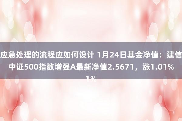 应急处理的流程应如何设计 1月24日基金净值：建信中证500指数增强A最新净值2.5671，涨1.01%