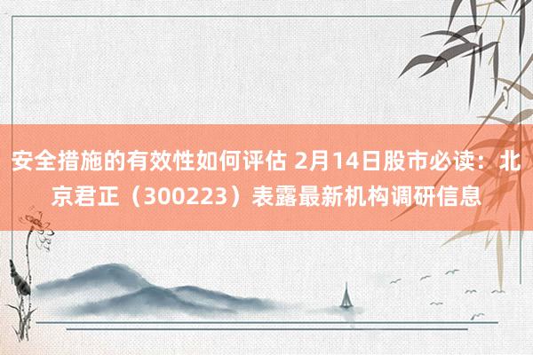 安全措施的有效性如何评估 2月14日股市必读：北京君正（300223）表露最新机构调研信息