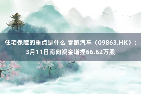 住宅保障的重点是什么 零跑汽车（09863.HK）：3月11日南向资金增捏66.62万股